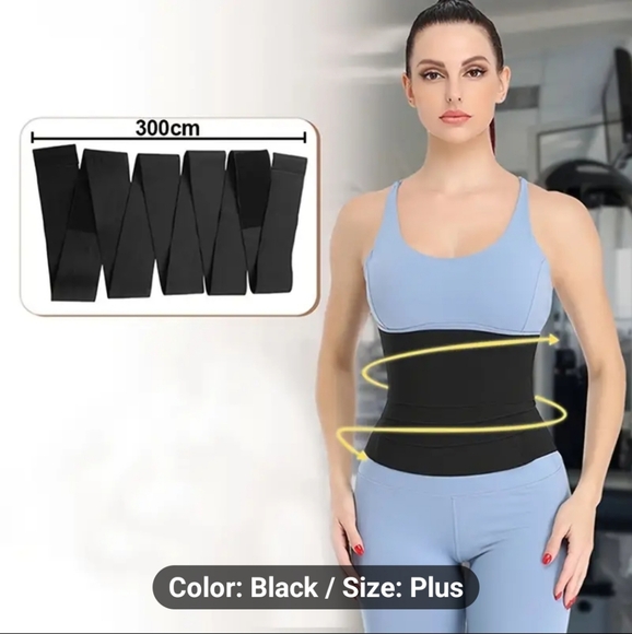 WOMAN HIGH PERFORMANCE TUMMY BODY SHAPER TRIMMER WRAPPER WAIST BELT FITS 2XL-4XL - Picture 6 of 7